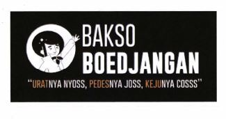 Trademark BAKSO BOEDJANGAN + LUKISAN