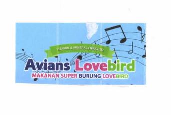 Trademark AVIANS LOVE BIRD MAKANAN SUPER BURUNG LOVEBIRD