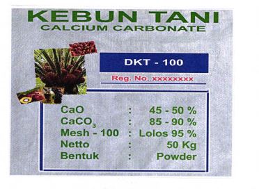 Trademark CALCIUM CARBONATE KEBUN TANI DKT-100