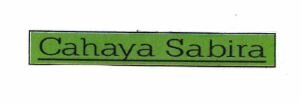 Trademark CAHAYA SABIRA