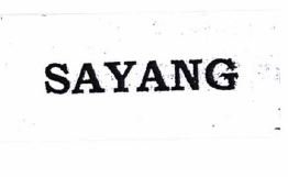 Trademark SAYANG