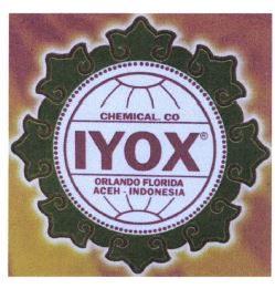 Trademark IYOX CHEMICAL.CO ORLANDO FLORIDA ACEH- INDONESIA + LOGO