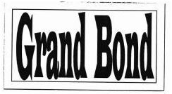 Trademark GRAND BOND