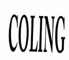 Trademark COLING