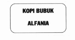 Trademark KOPI BUBUK ALFANIA + LOGO