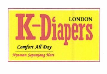 Trademark LONDON K-DIAPERS COMFORT ALL DAY NYAMAN SEPANJANG HARI