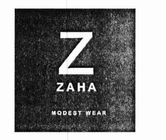 Trademark ZAHA MODEST WEAR + LOGO