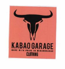 Trademark KABAO GARAGE + LOGO