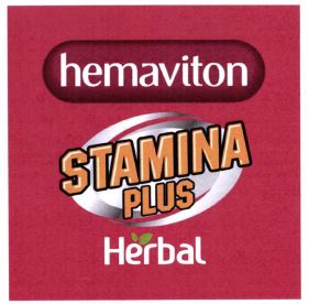 Trademark HEMAVITON STAMINA PLUS HERBAL + LOGO