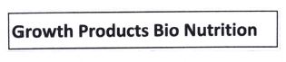 Trademark GROWTH PRODUCTS BIO NUTRITION