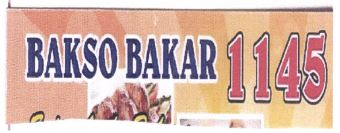 Trademark BAKSO BAKAR 1145 + LOGO