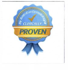 Trademark CLINICALLY PROVEN BY AUSTRALIAN DERMATOLOGIST