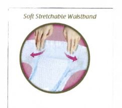Trademark SOFT SRETCHABLE WAISTBAND + LUKISAN