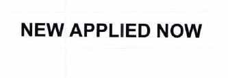 Trademark NEW APPLIED NOW