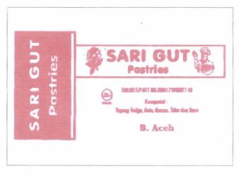 Trademark SARI GUT PASTRIES + LOGO