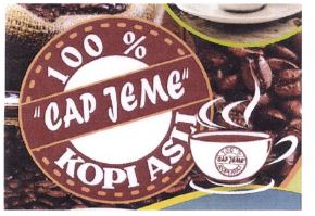 Trademark 100 CAP JEME KOPI ASLI + LOGO