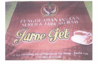 Trademark JAROE GET + LOGO