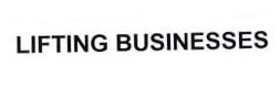 Trademark LIFTING BUSINESSES