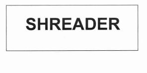 Trademark SHREADER