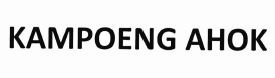 Trademark KAMPOENG AHOK