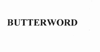 Trademark BUTTERWORD