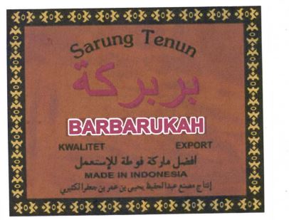 Trademark SARUNG TENUN BARBARUKAH + HURUF ARAB