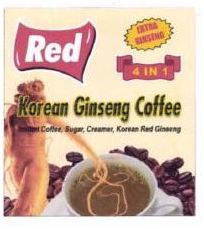 Trademark RED KOREAN GINSENG COFFEE + LUKISAN