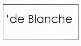 Trademark 'DE BLANCHE