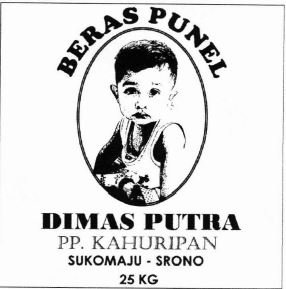 Trademark BERAS PUNEL DIMAS PUTRA PP. KAHURIPAN SUKOMAJU- SRONO 25 KG + LOGO