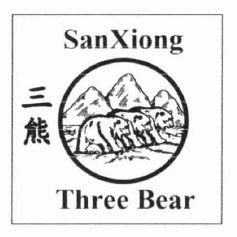 Trademark SANXION THREE BEAR + KARAKTER HURUF NON LATIN + LUKISAN