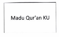 Trademark MADU QUR'AN KU