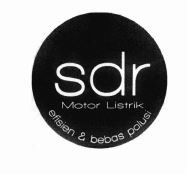 Trademark SDR MOTOR LISTRIK EFISIEN & BEBAS POLUSI + LOGO