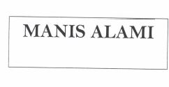 Trademark MANIS ALAMI