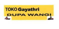 Trademark TOKO GAYATHRI DUPA WANGI + LOGO