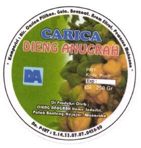 Trademark CARICA DIENG ANUGRAH