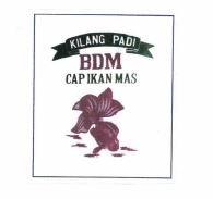 Trademark BDM CAP IKAN MAS + LOGO