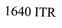 Trademark 1640 ITR