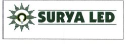 Trademark SURYA LED + LOGO