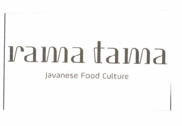 Trademark RAMATAMA Javanese food culture