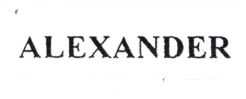 Trademark ALEXANDER