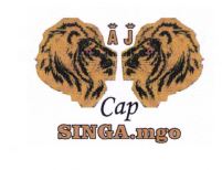 Trademark AJ CAP SINGA MGO + LUKISAN