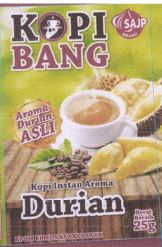 Trademark SAJP KOPI BANG KOPI INSTAN AROMA DURIAN + LUKISAN