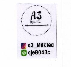 Trademark A3 MILK TEA + LOGO