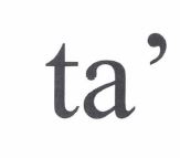 Trademark TA'