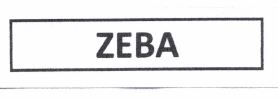 Trademark ZEBA