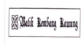 Trademark Batik Kembang Kawung & Logo