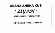 Trademark USAHA ANEKA KUE "ZIYAN"