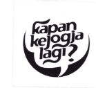 Trademark KAPAN KE JOGJA LAGI? + LOGO