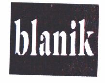 Trademark BLANIK