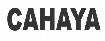 Trademark CAHAYA